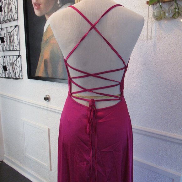 SHEIN Belle Crisscross Backless Dress "Satin" - Picture 3 of 6